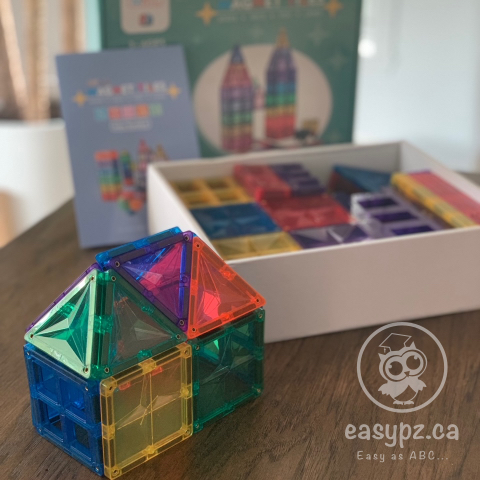 Jeu de tuiles magnétiques 108 pièces - Entièrement magnétique