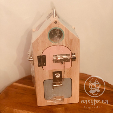 Jouet boîte à clefs en bois pour enfants